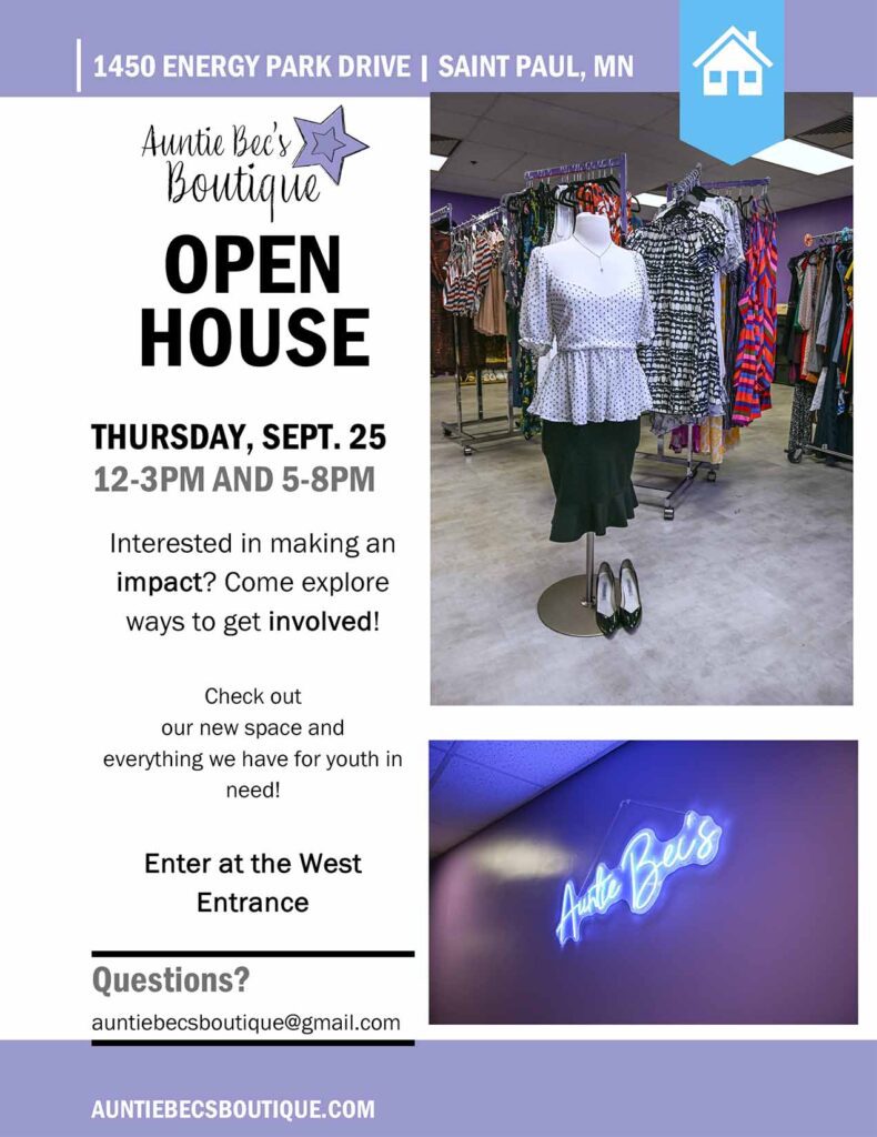 Auntie Bec's Open House Sept 25, 2025